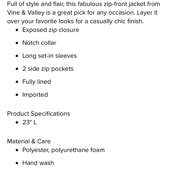 Vine & Valley Moto Jacket Faux Leather Wine Size L Large - Picture 8 of 10